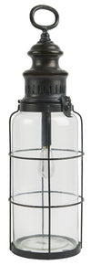 LED-lanterne m/gitter om glasset